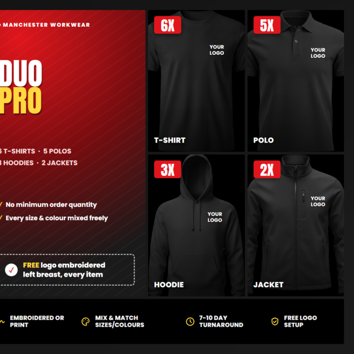 Duo Pro 16 Custom Embroidered Workwear Bundle — Essential
