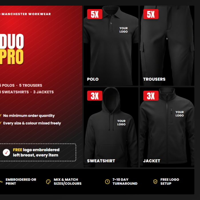 Duo Pro 16 Custom Embroidered Workwear Bundle — Plumbers