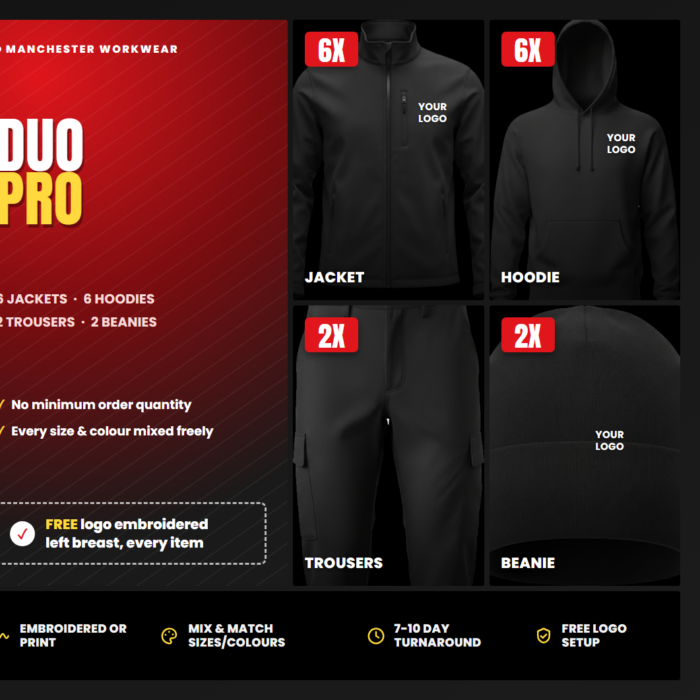 Duo Pro 16 Custom Embroidered Workwear Bundle — Winter Special